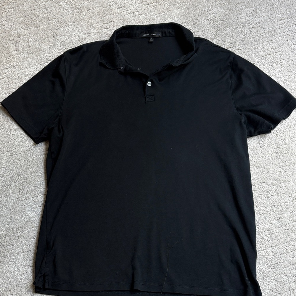 Robert Barakett Classic Black Polo Shirt L